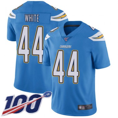 Los Angeles Chargers NFL Football Kyzir White Electric Blue Jersey Youth Limited #44 Alternate 100th Season Vapor Untouchable